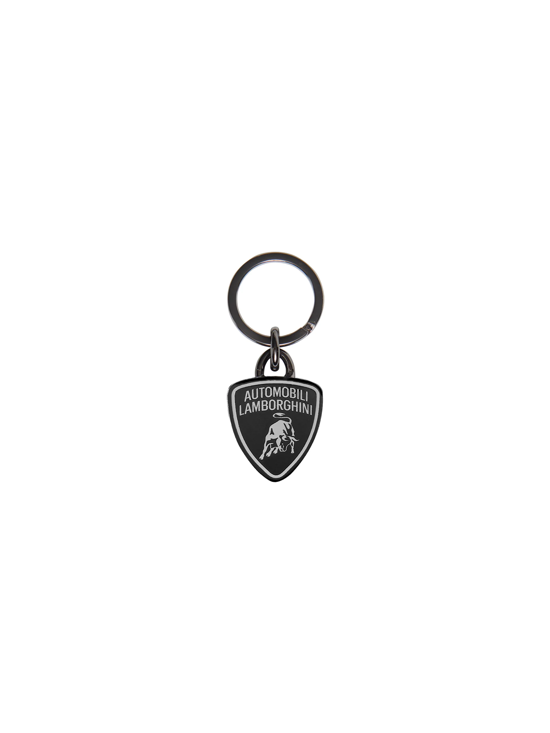Compact shield keyring with gunmetal finish