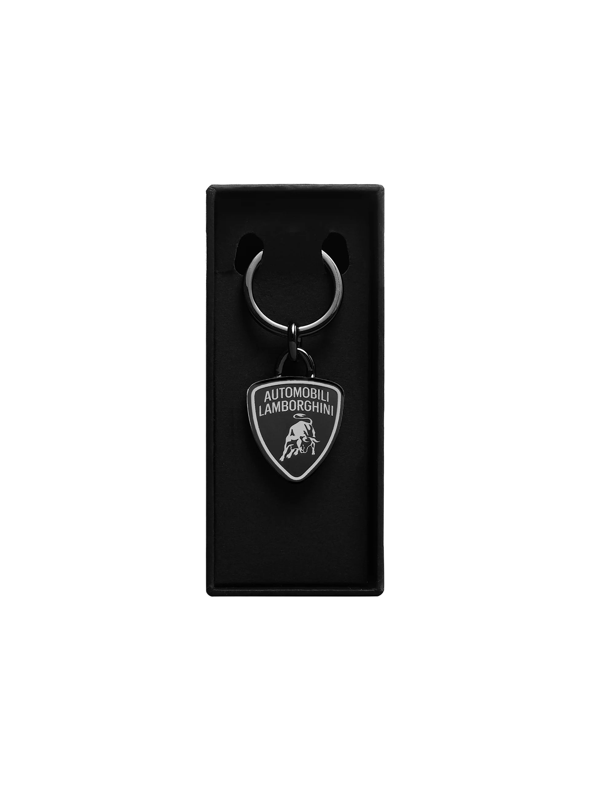 Compact shield keyring with gunmetal finish - Image 2