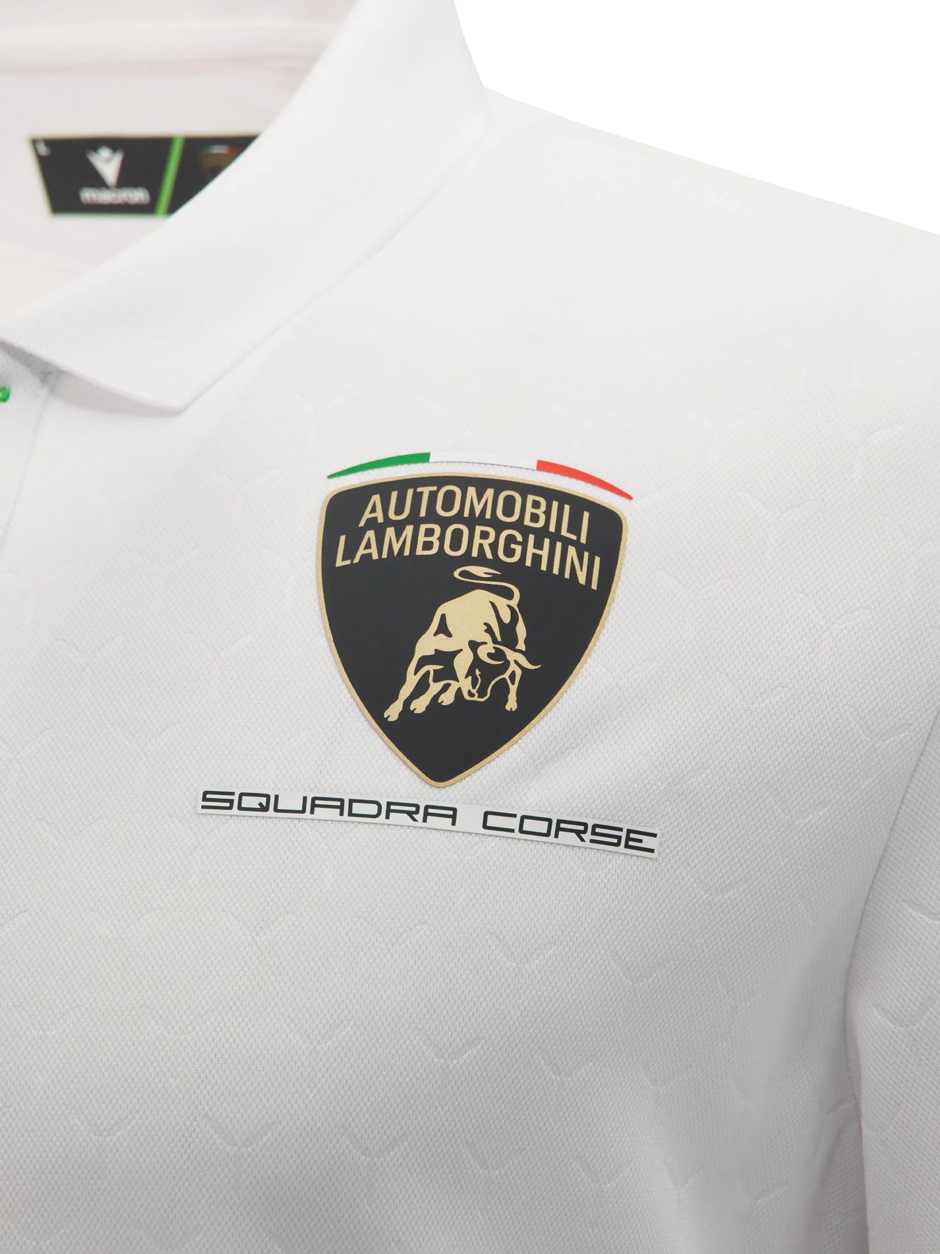 Squadra Corse men's white polo shirt - Image 5