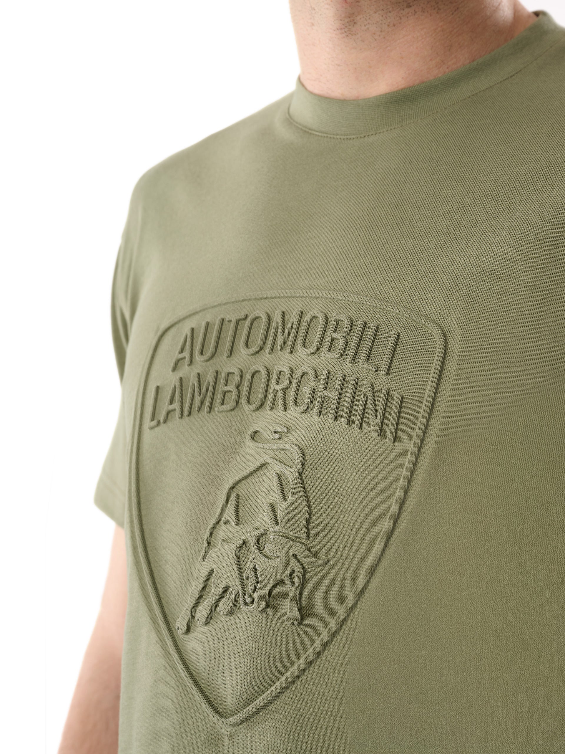 Men's t-shirt with embossed shield logo - Image 9