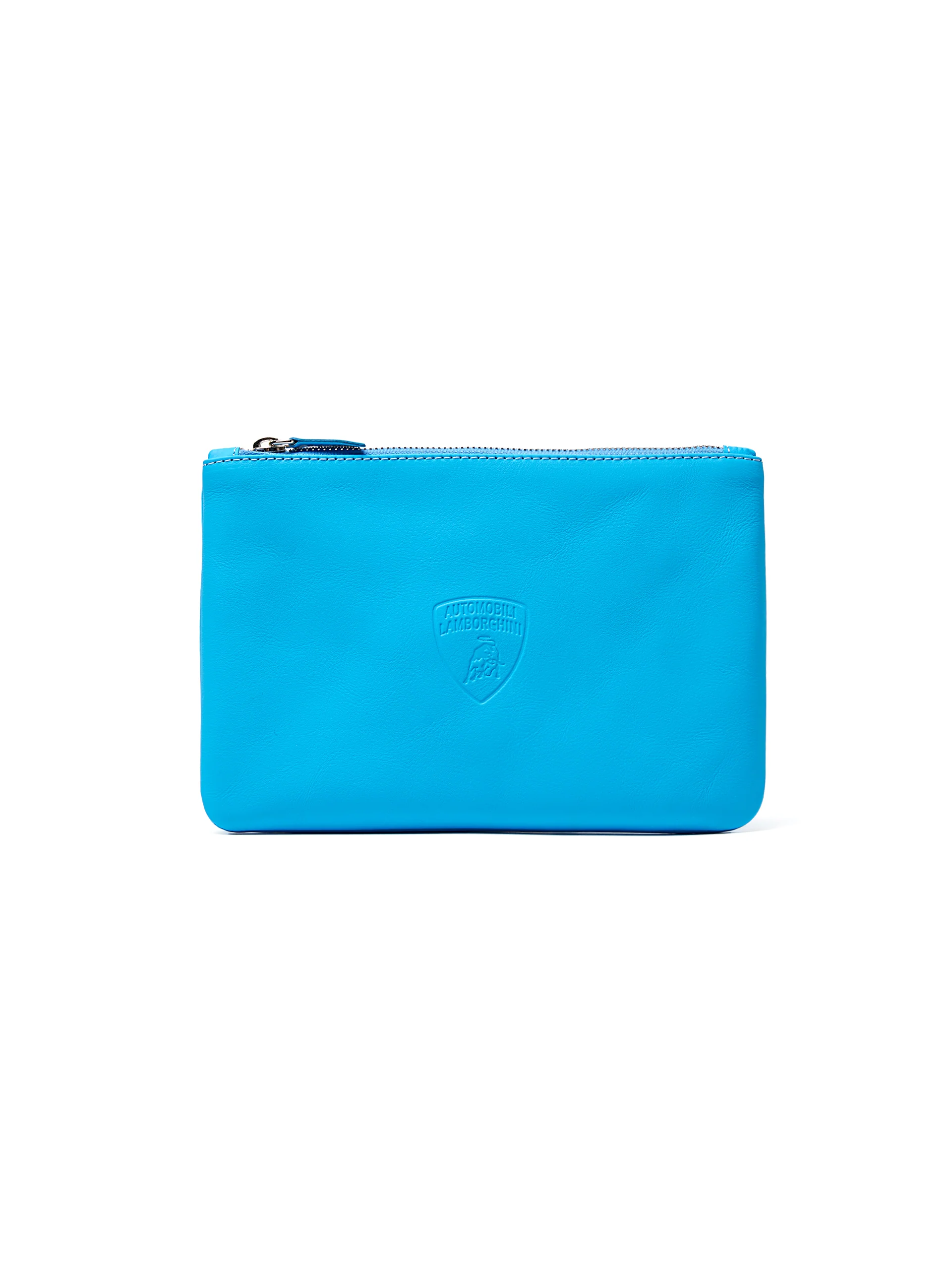 Slim clutch bag in upcycled leather
