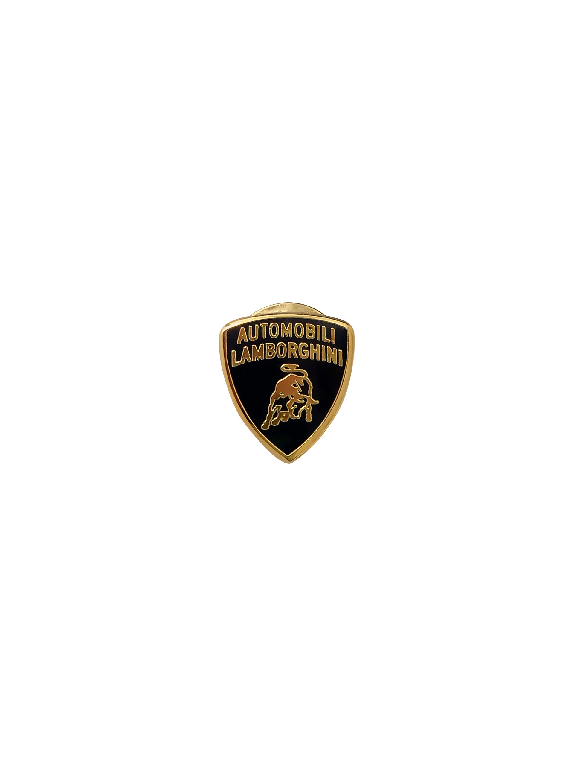 Shield logo metal pin gold finish